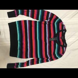 NWT Worthington Sweater Medium black stripe